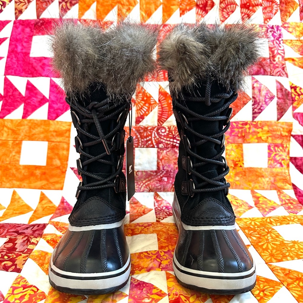 SOREL Women's JOAN of ARTIC Waterproof SNOW BOOTS BLACK 7